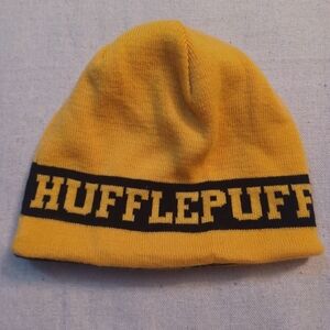 Harry Potter Hufflepuff Reversible Knit Beanie in Yellow and Black